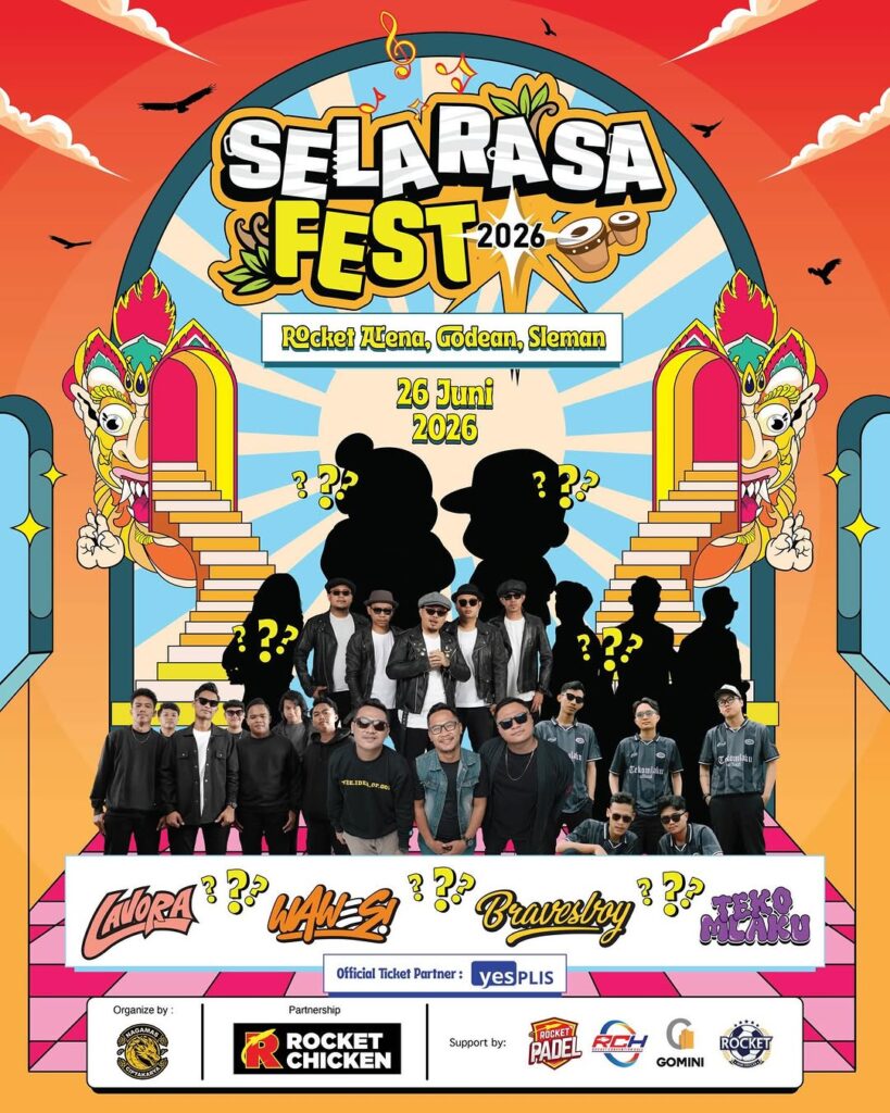 Info festival dangdut gayeng di Godean lur – Selarasa Fest 2026🤩🫶🏻 @omwawes🥁💃🏻 @bravesboy_official🇯🇲🎸 @lavoraofficial🤩💥 @tekomlaku_official🔥😍 dan masih ada MYSTERY GUEST STAR selanjutnya lur…🫣 Siap joget bareng dan nyanyi bareng besok 26 Juni 2026⁉️ GAYENG POKOE🔥😤💃🏻 Ndang tumbas tiket mumpung ijek murah lur😭💥 🎟️ Tiket bisa kalian amankan di link bio @selarasa.fest Yuk follow @tangkab_ambyarr untuk informasi update seputar konser musik.