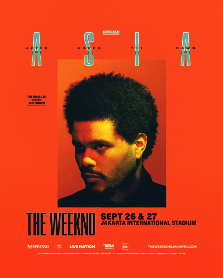 GET READY! @theweeknd🔥 🗓️ Saturday, 26 September 2026 🗓️ Sunday, 27 September 2026 📍 Jakarta International Stadium 🎫 Artist Presale Sign-Up Priod Opens : Monday, 11 May 2026 at 10:00 AM (WIB) Closes : Friday, 15 May 2026 at 10:00 AM (WIB) 💳 BCA Bank Presale Tuesday, 19 May 2026 at 12:00 AM (WIB) – Thursday, 21 May 2026 at 12:00 AM (WIB) 🎟️ General On-Sale Thursday, 21 May 2026 at 2:00 AM (WIB) For more information, visit theweekndinjakarta.com This show is promotor by Live Nation and TEM Presents Official Bank Sponsor : @goodlifebca Yuk follow @tangkab_ambyarr untuk informasi update seputar konser musik.